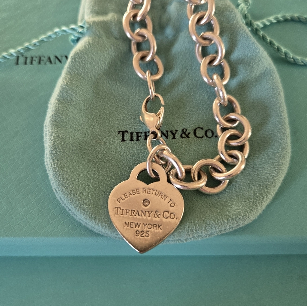 Tiffany & Co RTT Heart Tag with Diamond Bracelet